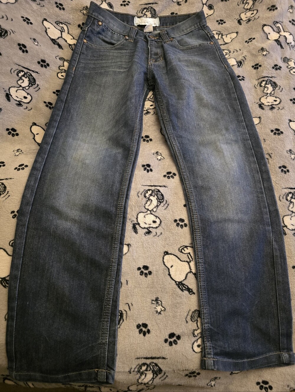Vintage Boys Paper Denim & Cloth Straight Blue Jeans Sz 12